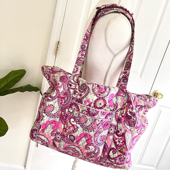 Vera Bradley Bags Vera Bradley Big Pink Paisley Meets Plaid Print